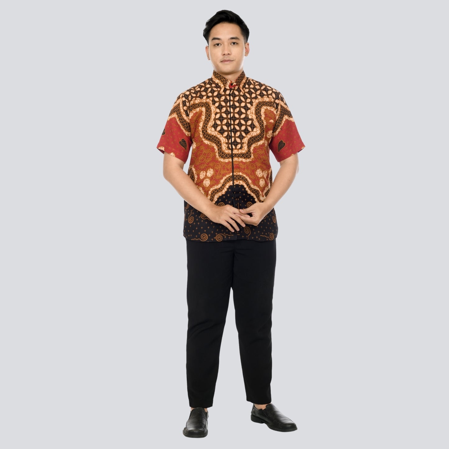 Kemeja Batik Pria Lengan Pendek Dobby Premium Lapis Furing - Batik Surya Teja (KDPE 6-10)