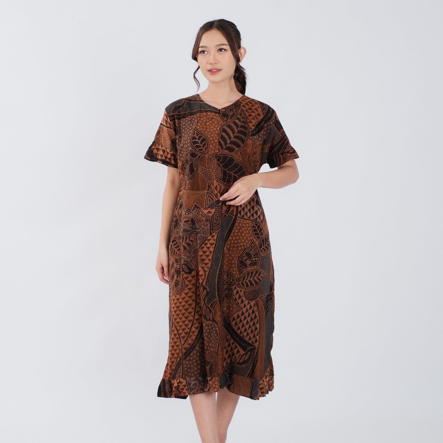 Daster Batik Resleting Rayon Premium - Batik Surya Teja (DL 1-5)