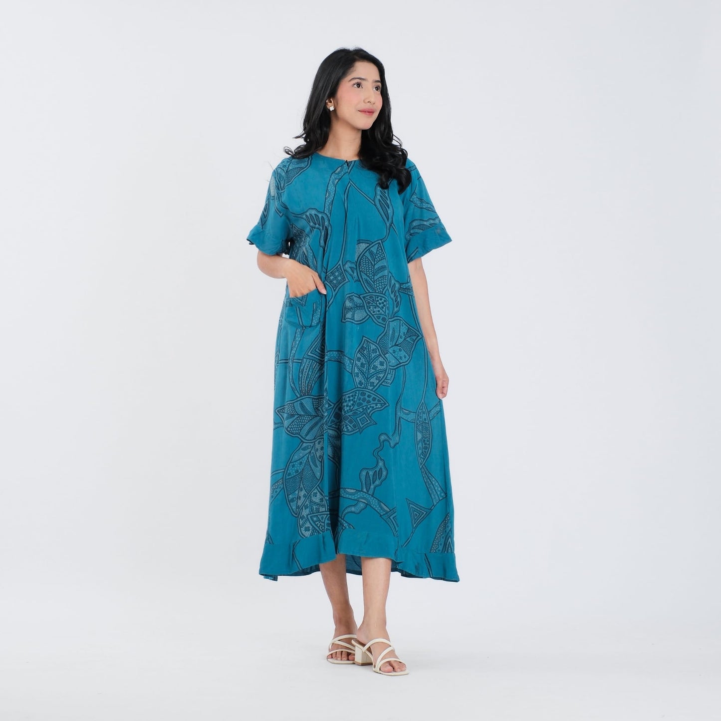 Daster Batik Resleting Rayon Premium - Batik Surya Teja (DB 6-10)