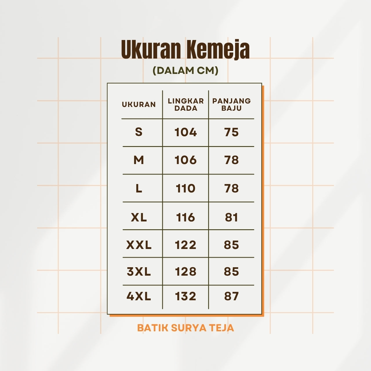 Kemeja Batik Pria Lengan Panjang Dobby Premium Lapis Furing - Batik Surya Teja (KDPA 1-5)