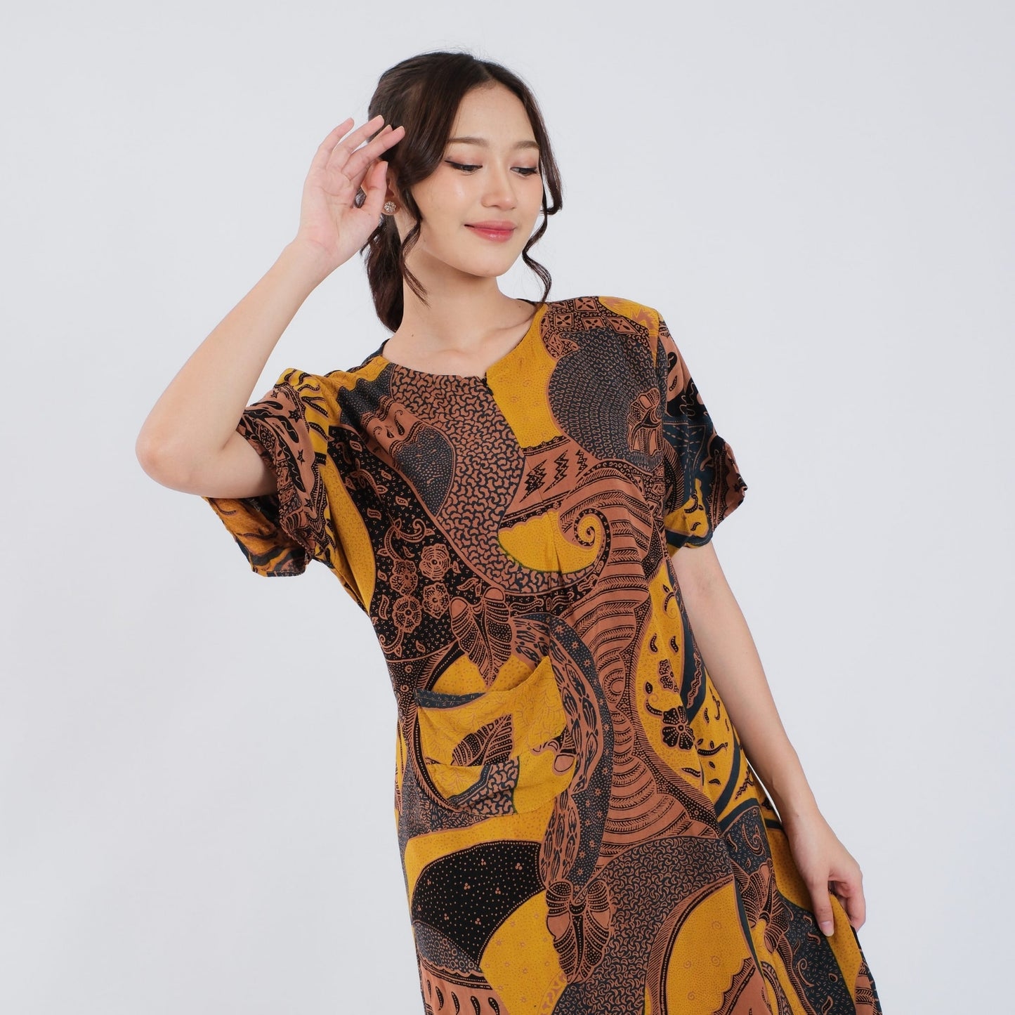 Daster Batik Resleting Rayon Premium - Batik Surya Teja (DL 6-10)