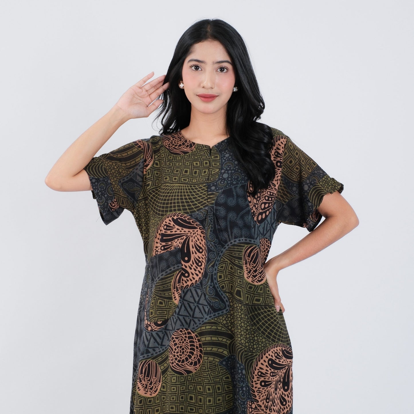 Daster Batik Resleting Rayon Premium - Batik Surya Teja (DL 16-20)