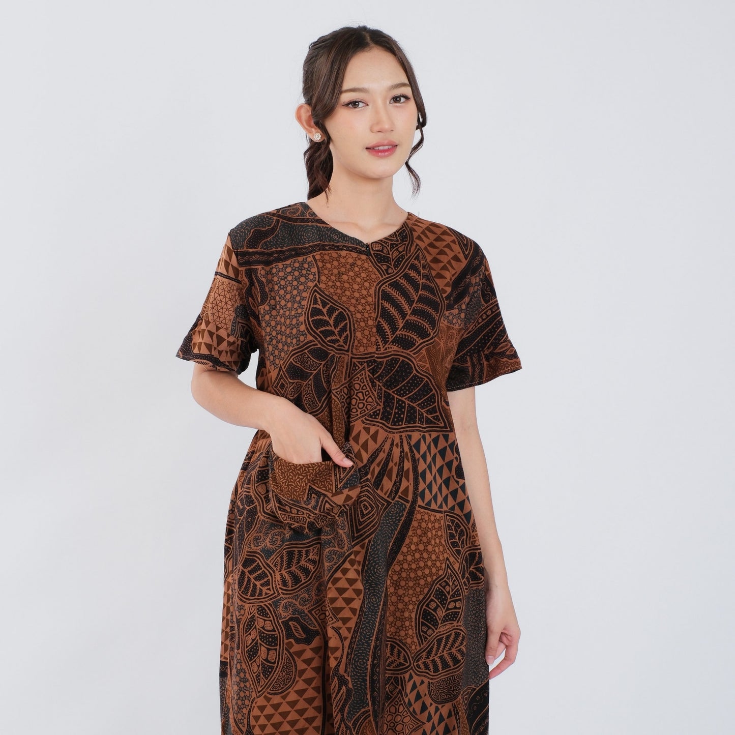 Daster Batik Resleting Rayon Premium - Batik Surya Teja (DL 1-5)