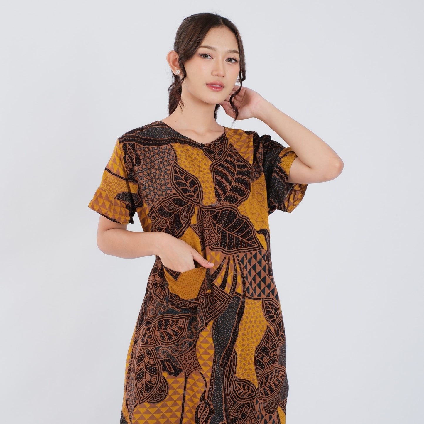 Daster Batik Resleting Rayon Premium - Batik Surya Teja (DL 1-5)