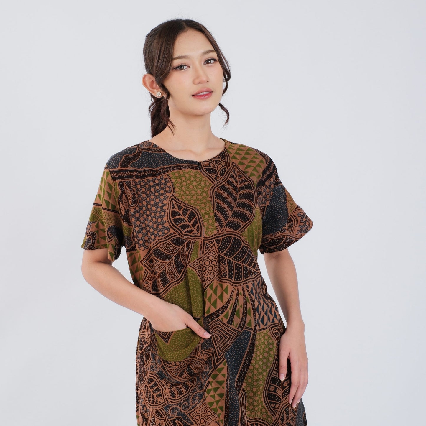 Daster Batik Resleting Rayon Premium - Batik Surya Teja (DL 1-5)