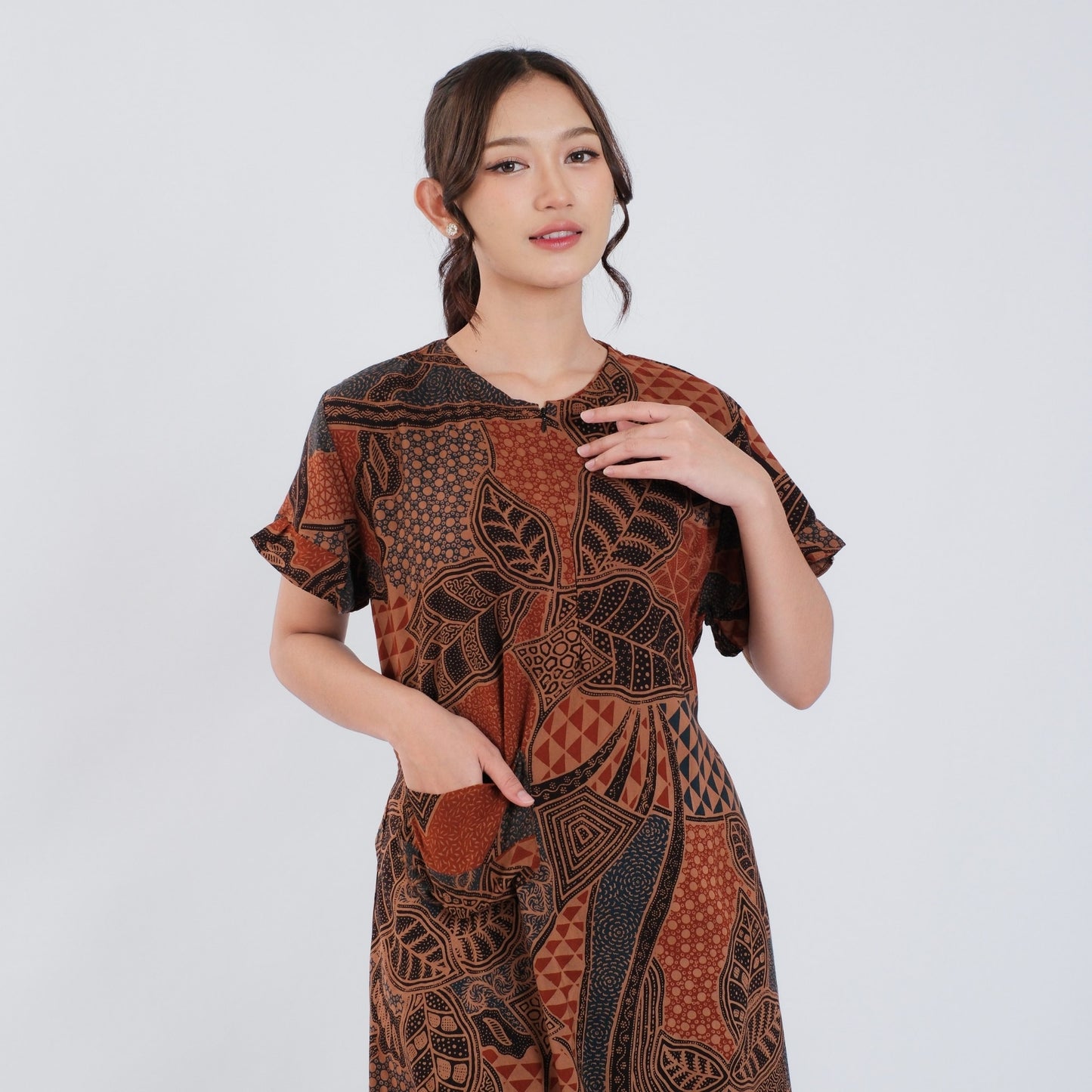 Daster Batik Resleting Rayon Premium - Batik Surya Teja (DL 1-5)