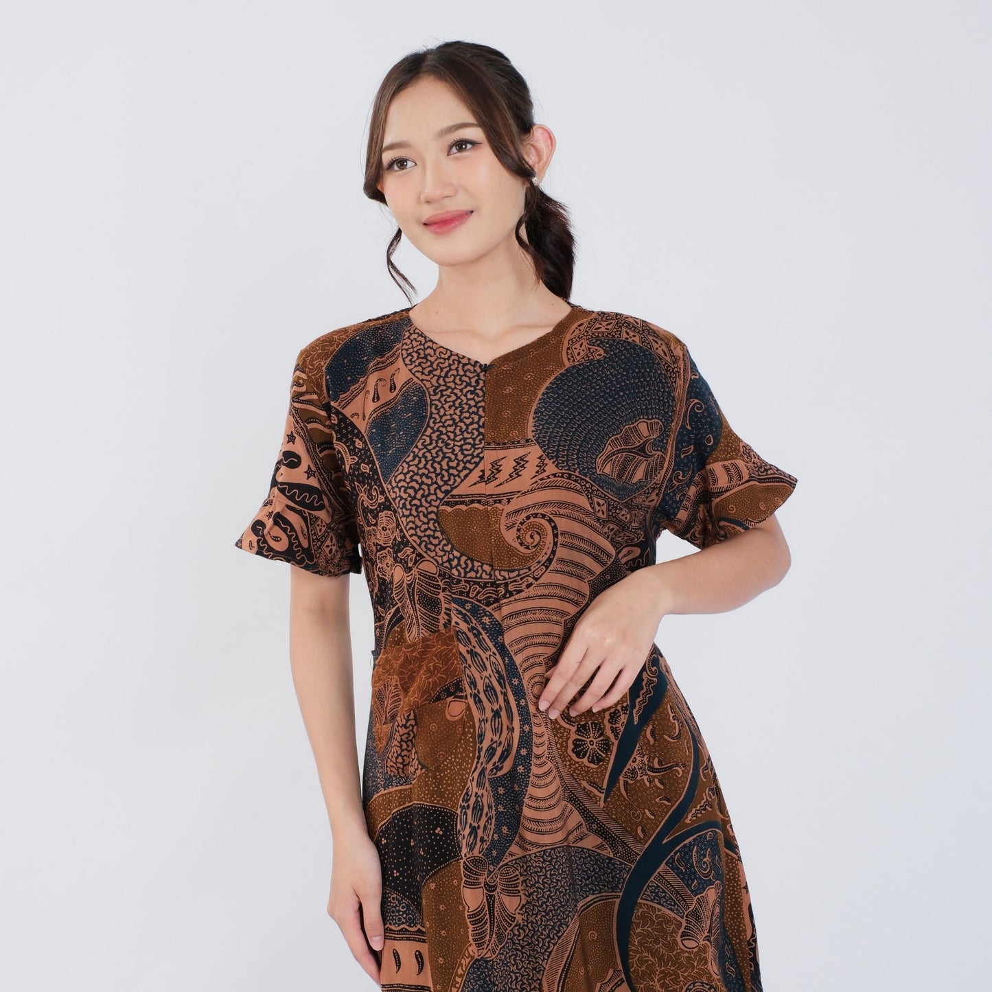 Daster Batik Resleting Rayon Premium - Batik Surya Teja (DL 6-10)