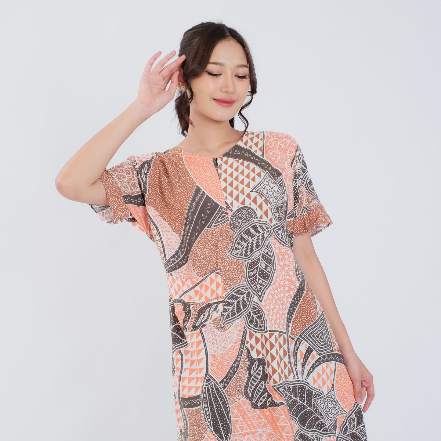 Daster Batik Resleting Rayon Premium - Batik Surya Teja (DRB 6-12)