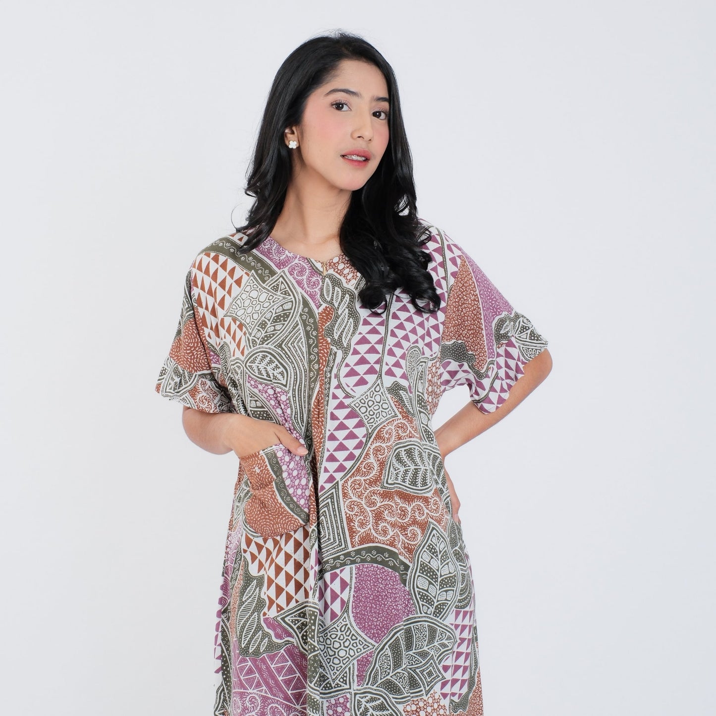 Daster Batik Resleting Rayon Premium - Batik Surya Teja (DRB 6-12)