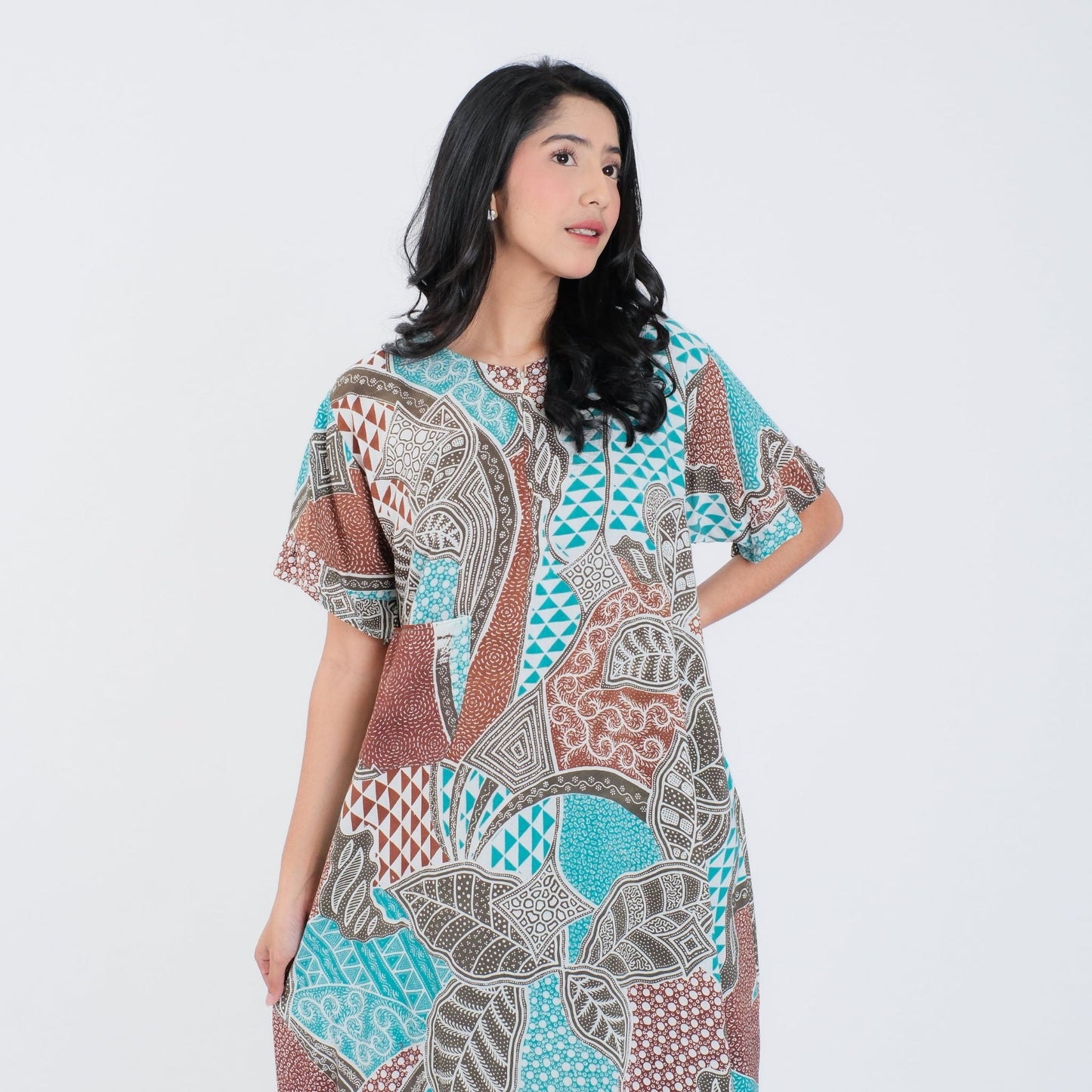 Daster Batik Resleting Rayon Premium - Batik Surya Teja (DRB 6-12)