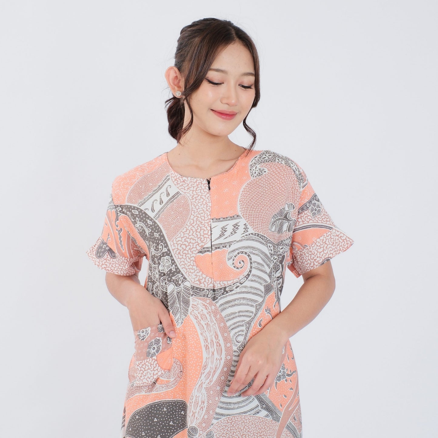 Daster Batik Resleting Rayon Premium - Batik Surya Teja (DS 6-10)