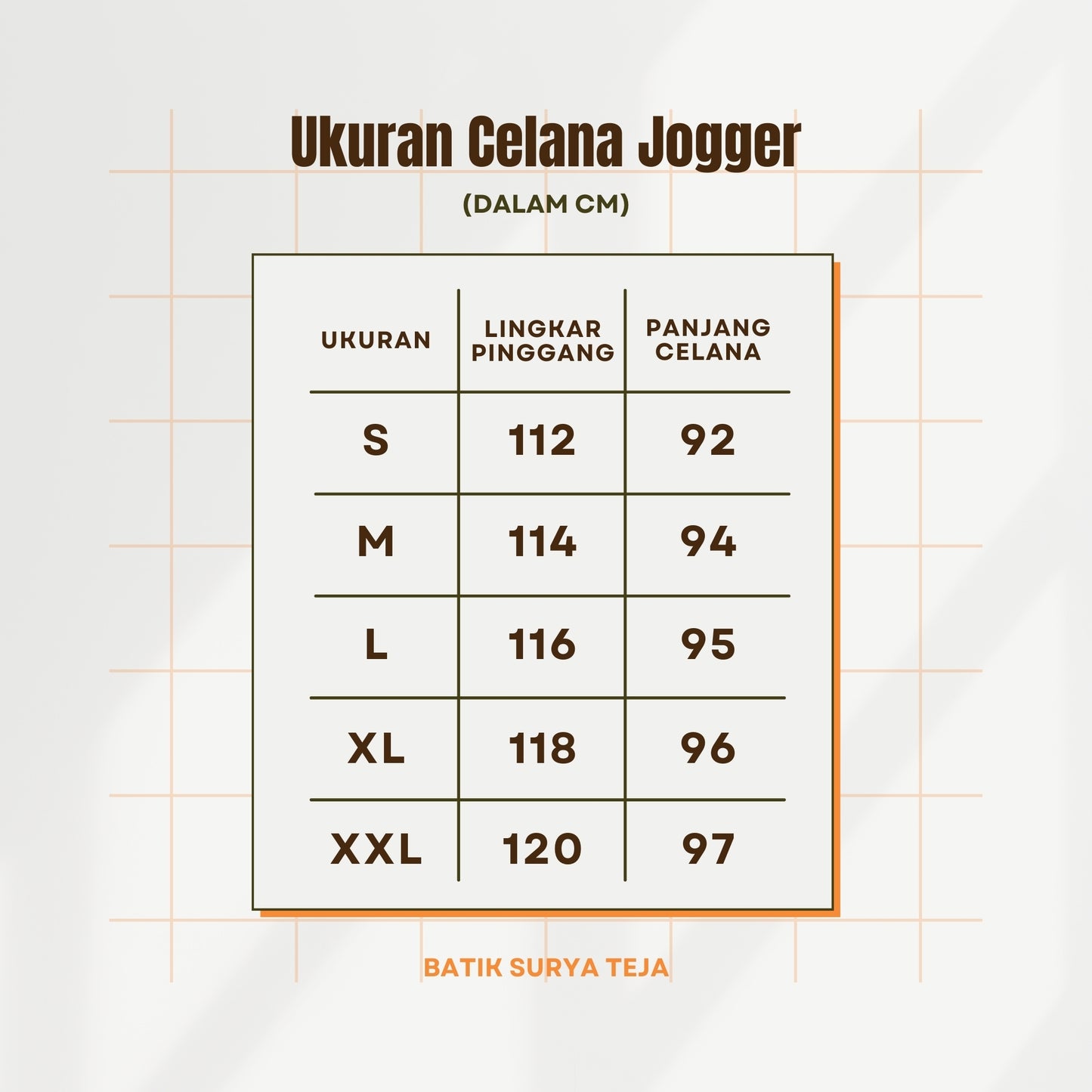 Celana Jogger Batik Dobby Premium - Batik Surya Teja (CJ 68-70)
