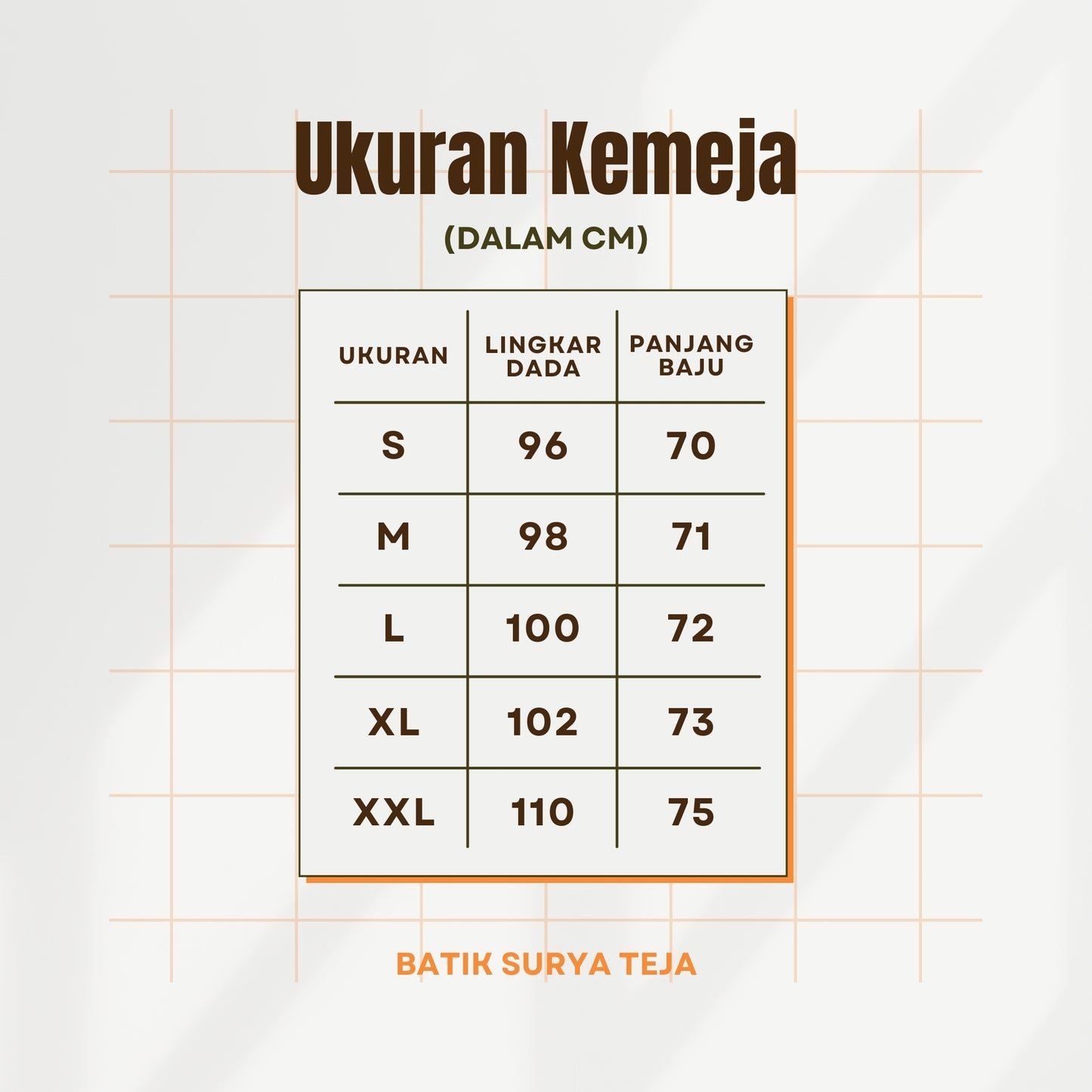 Kemeja Batik Pria Lengan Pendek Katun Premium Slimfit - Batik Surya Teja (KPES 7-11)