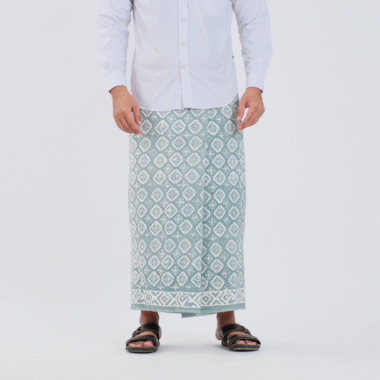 Sarung Batik Cap Pastel Monokrom Rayon Surya Teja SPM-12