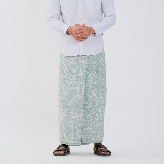 Sarung Batik Cap Pastel Monokrom Rayon Surya Teja SPM-7