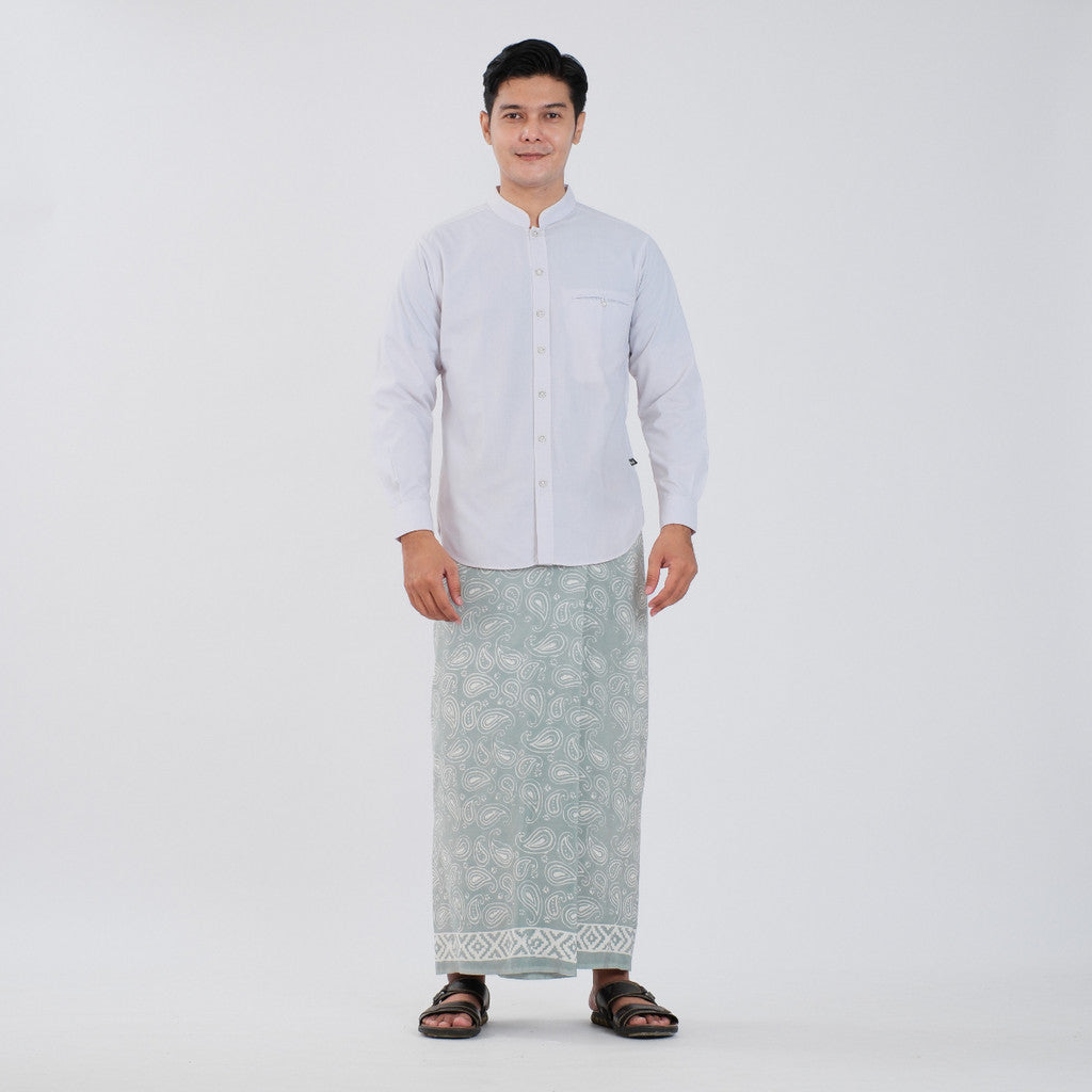 Sarung Batik Cap Pastel Monokrom Rayon Surya Teja SPM-19