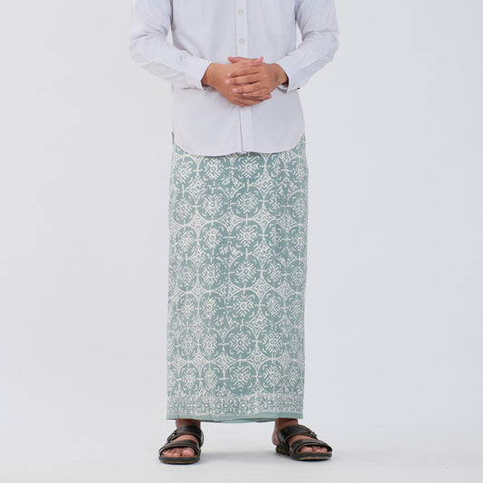 Sarung Batik Cap Pastel Monokrom Rayon Surya Teja SPM-2