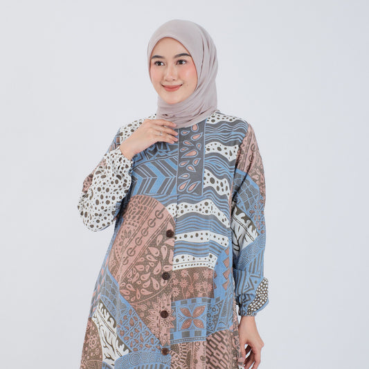 Atasan Batik Wanita Tunik Rayon Surya Teja Pekalongan TS-4