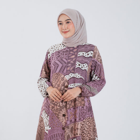 Atasan Batik Wanita Tunik Rayon Surya Teja Pekalongan TS-5
