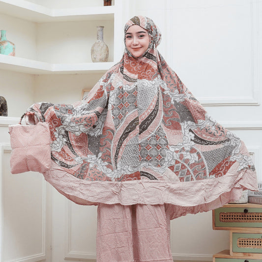 Mukena Batik Rayon Premium Adem Halus Lembut Surya Teja Pekalongan MWA-9