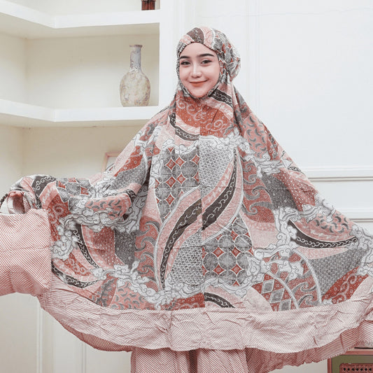 Mukena Batik Rayon Premium Adem Halus Lembut Surya Teja Pekalongan MWA-9