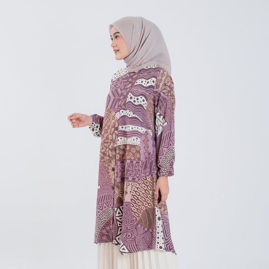 Atasan Batik Wanita Tunik Rayon Surya Teja Pekalongan TS-5