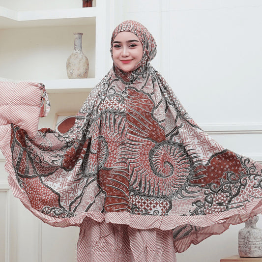 Mukena Batik Rayon Premium Adem Halus Lembut Surya Teja Pekalongan MWA-8