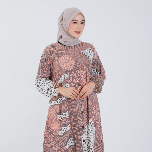 Atasan Batik Wanita Tunik Rayon Surya Teja Pekalongan TS-2