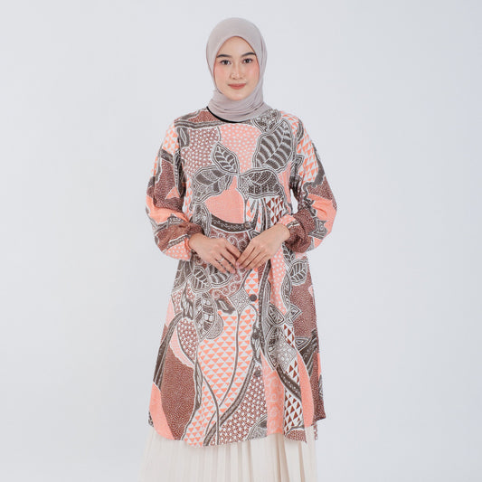 Atasan Batik Wanita Tunik Rayon Surya Teja Pekalongan TS-6