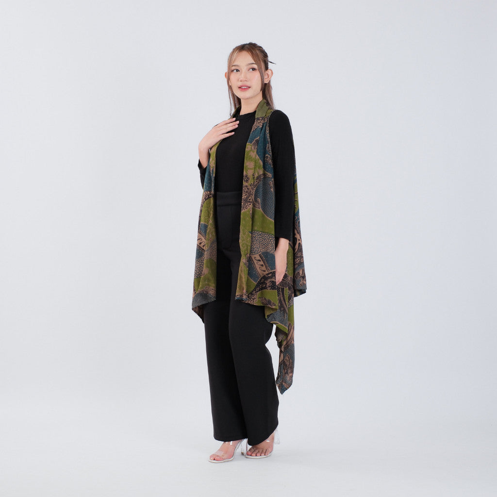 Outer Batik Tanpa Lengan Modern Wanita Rayon Premium Surya Teja Pekalongan OB-1