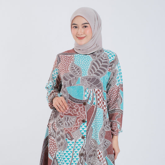 Atasan Batik Wanita Tunik Rayon Surya Teja Pekalongan TS-7
