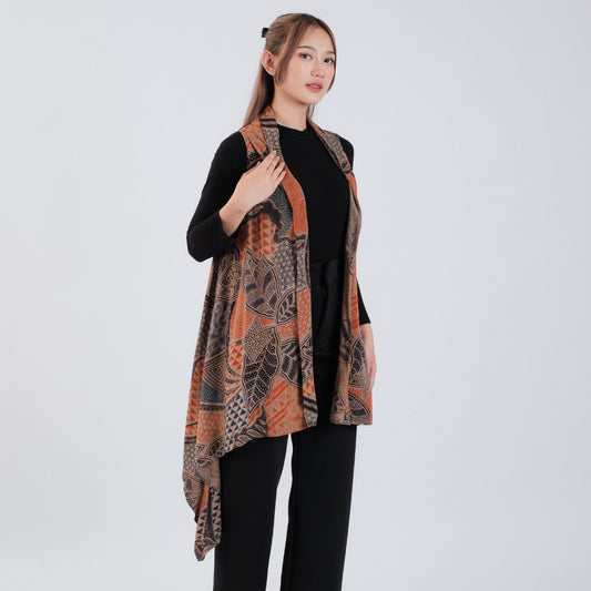 Outer Batik Tanpa Lengan Modern Wanita Rayon Premium Surya Teja Pekalongan OB-3