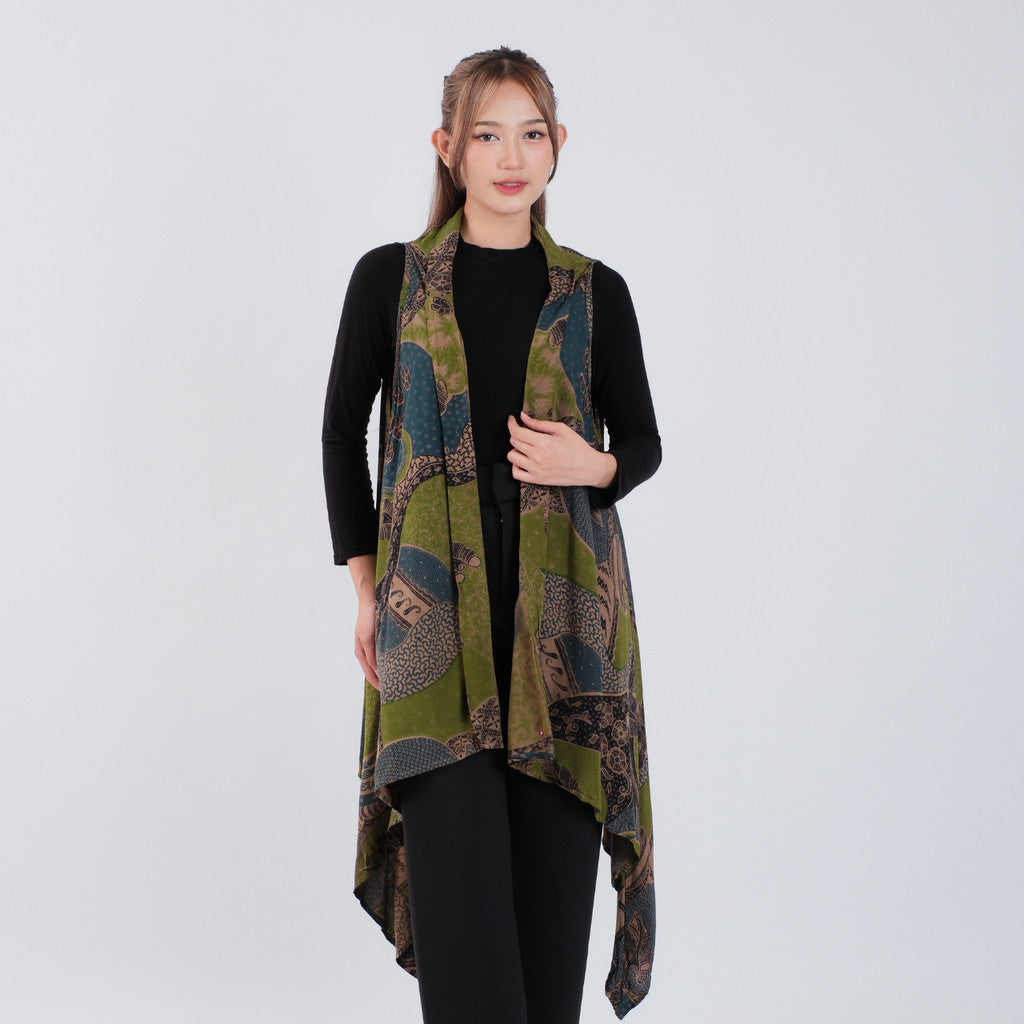 Outer Batik Tanpa Lengan Modern Wanita Rayon Premium Surya Teja Pekalongan OB-1