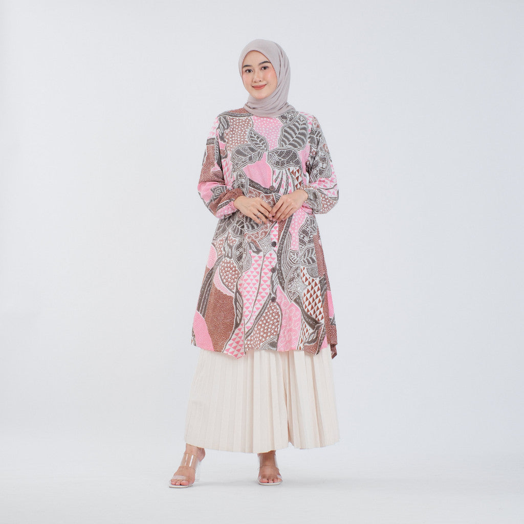 Atasan Batik Wanita Tunik Rayon Surya Teja Pekalongan TS-10