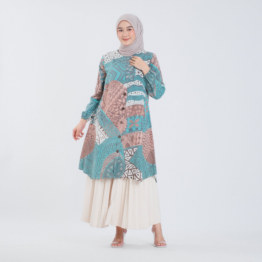 Atasan Batik Wanita Tunik Rayon Surya Teja Pekalongan TS-3