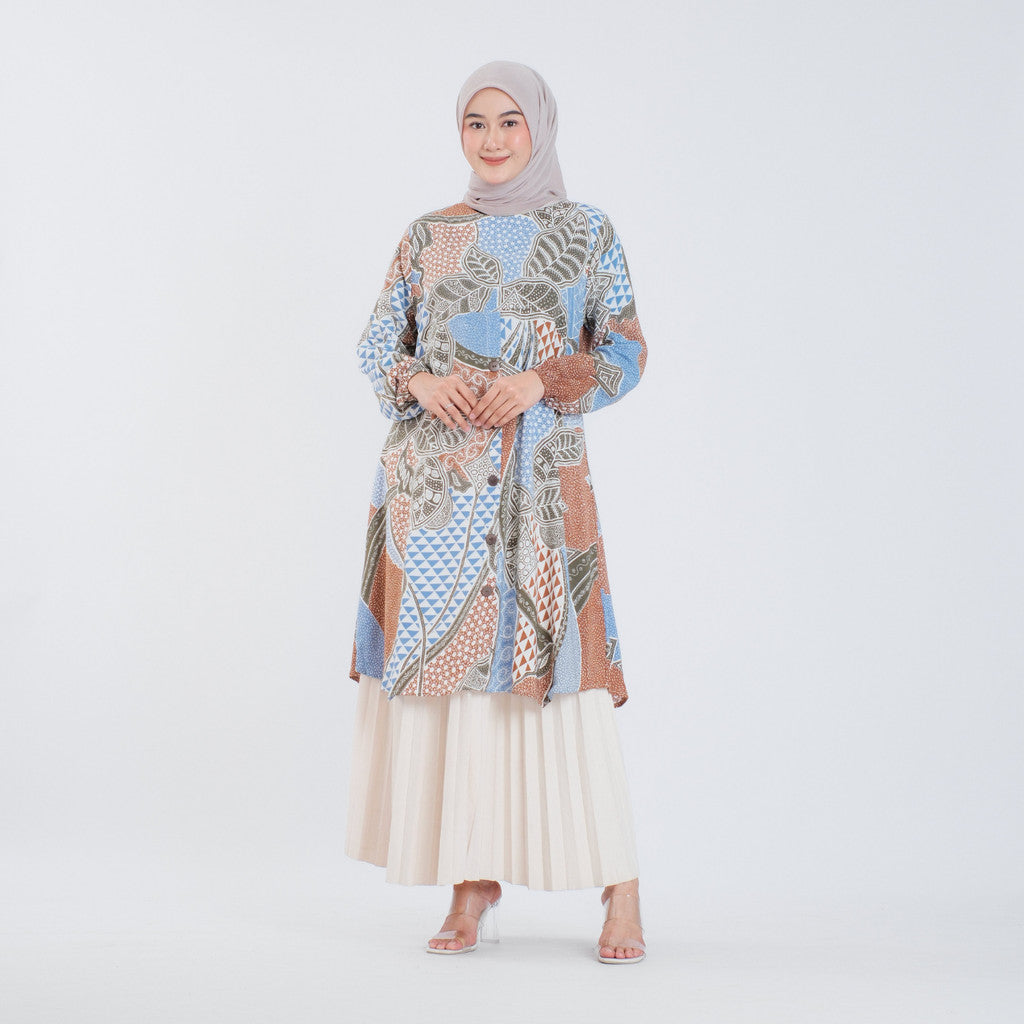 Atasan Batik Wanita Tunik Rayon Surya Teja Pekalongan TS-8