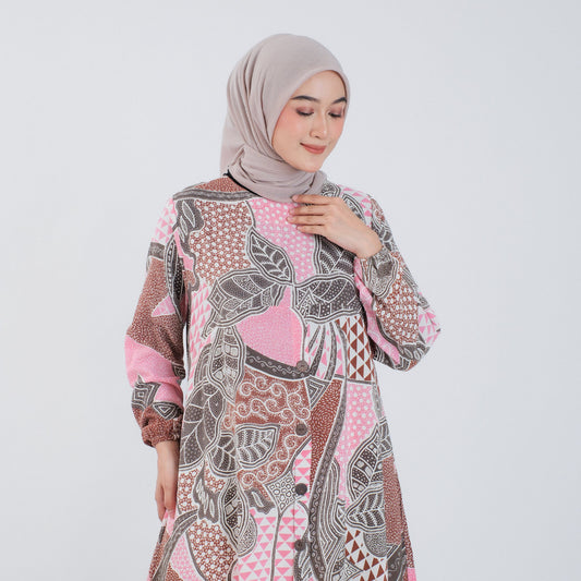 Atasan Batik Wanita Tunik Rayon Surya Teja Pekalongan TS-10