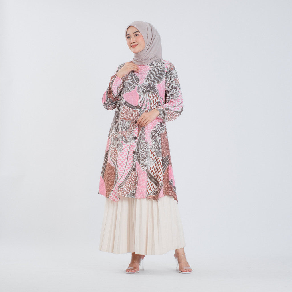 Atasan Batik Wanita Tunik Rayon Surya Teja Pekalongan TS-10