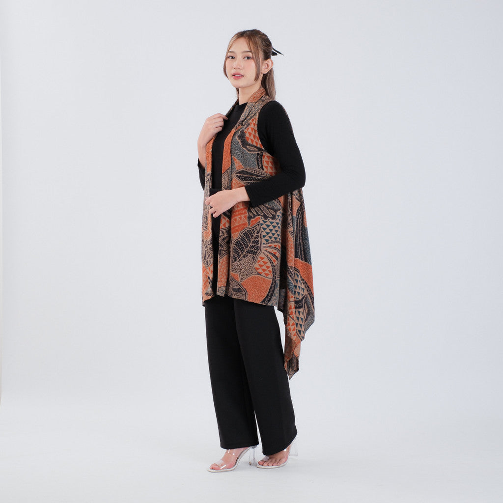 Outer Batik Tanpa Lengan Modern Wanita Rayon Premium Surya Teja Pekalongan OB-3