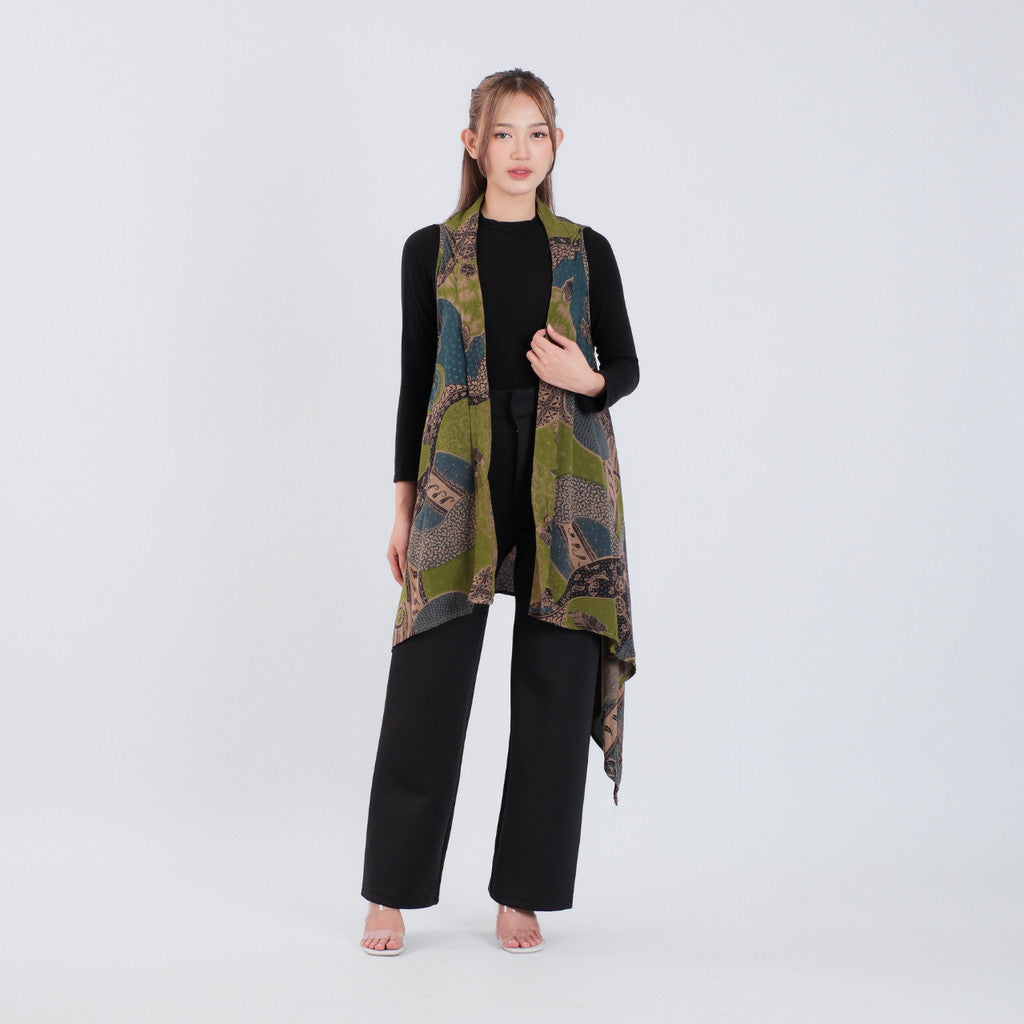 Outer Batik Tanpa Lengan Modern Wanita Rayon Premium Surya Teja Pekalongan OB-1
