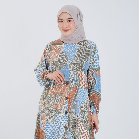 Atasan Batik Wanita Tunik Rayon Surya Teja Pekalongan TS-8
