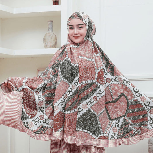 Mukena Batik Rayon Premium Adem Halus Lembut Surya Teja Pekalongan MWA-10
