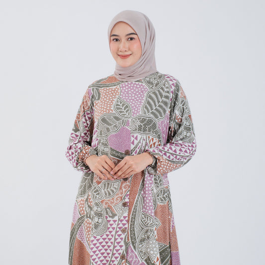Atasan Batik Wanita Tunik Rayon Surya Teja Pekalongan TS-9