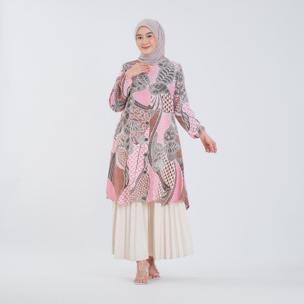 Atasan Batik Wanita Tunik Rayon Surya Teja Pekalongan TS-10