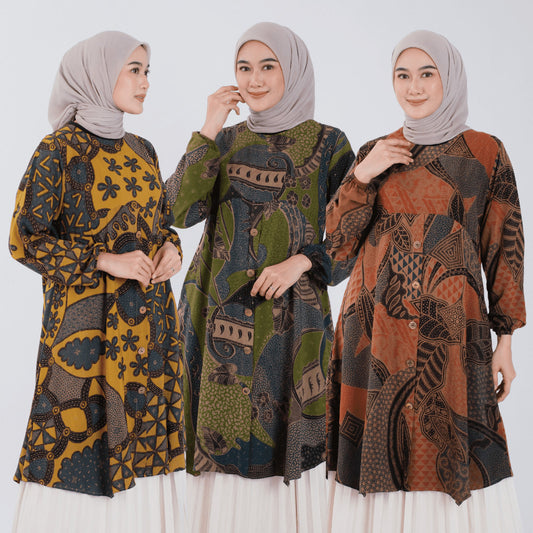 Tunik Batik Wanita Surya Teja - Bahan Rayon